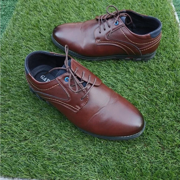 Gatsby Oxford Lisse orthopedic leather dress shoes in brown Size 11 - Picture 2 of 6